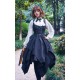 Surface Spell Gothic Striped Irregular Hem JSK